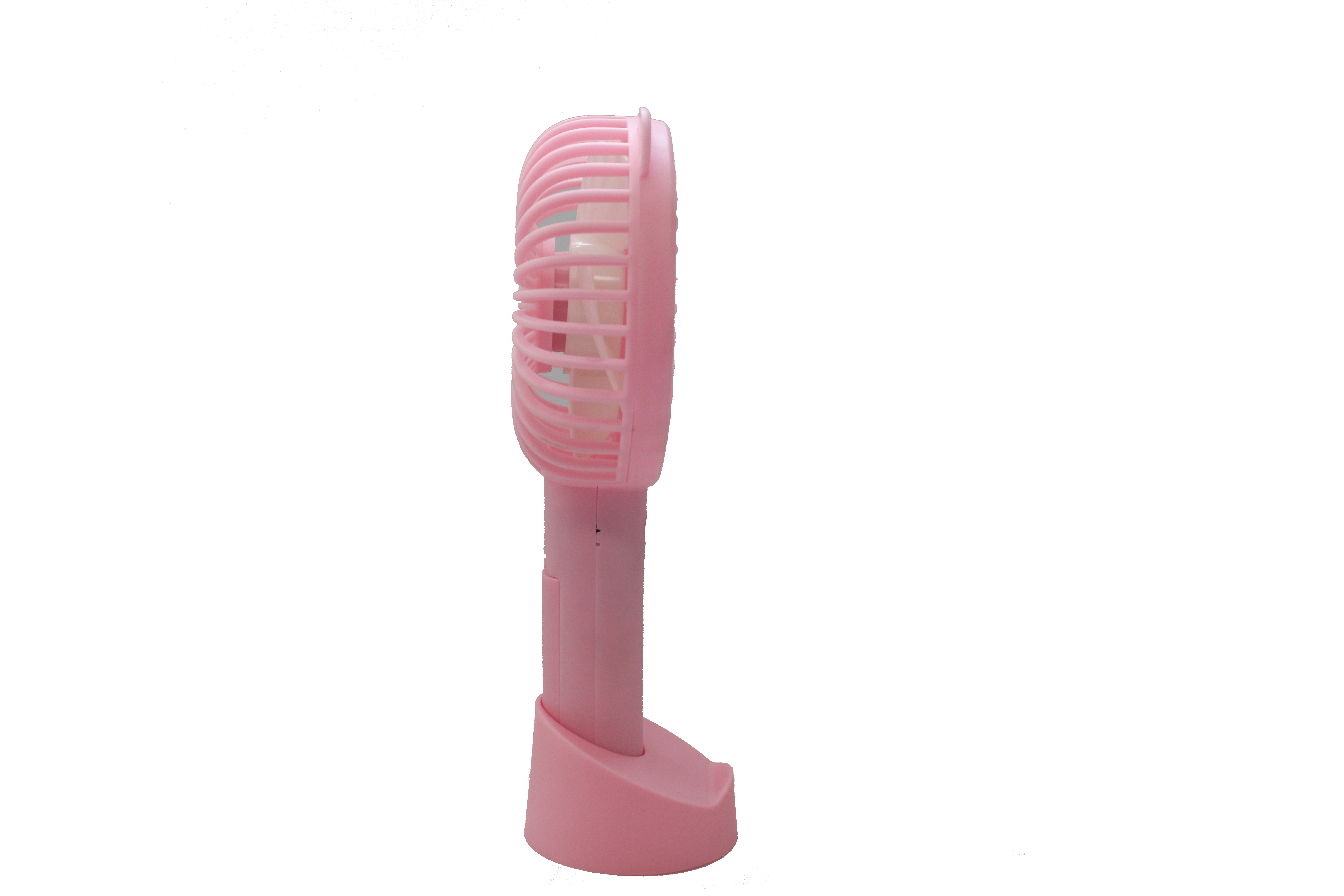 Electric Personal Fan For Home Outdoor Travel Pink Portable USB Handheld Battery Operated Cooling 